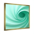 thumbnail image 3 of Designart "Spiraling Green Whimsical Whorl" Abstract Spirals Picture Framed Wall Art Living Room, 3 of 5
