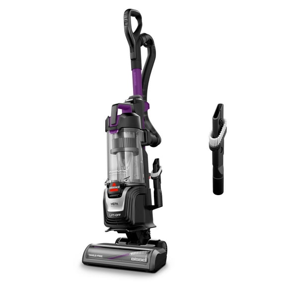 BISSELL PowerLifter Allergen Lift-Off, Bagless, Upright Vacuum, Pet Friendly, HEPA, Powerful Suction, Lift-Off Detachable Pod, Tangle Free Brush Roll, 4082W, Black & Purple