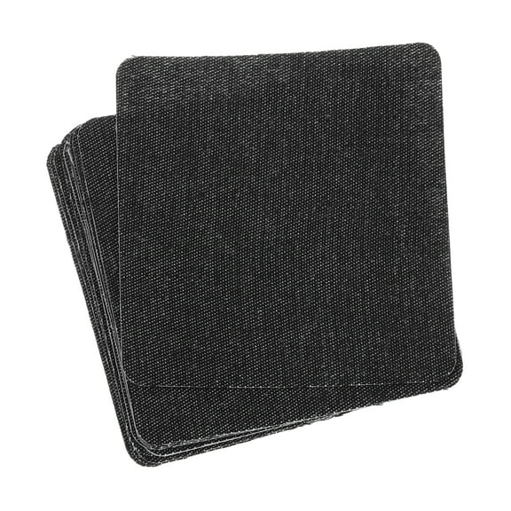 Uxcell Fabric Patch Iron-on Patches Black 3"x3" for Clothes Pack of 10