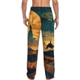 thumbnail image 7 of Salouo Sunset Desert Journey Print Pajama Pants for Men, Lounge Pants Elastic Waistband Casual Men's sleepwear Loungewear Sleep Pajama Pant -Medium, 7 of 7