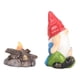 thumbnail image 2 of Emoshayoga Juego De Gnomos De Jardinería En Miniatura, 2 Piezas De Adorno De Jardinería En Miniatura, Estatua De Gnomo De Jardín, Estatua De Leña De Gnomo Sentado Auspicioso Impermeable, 2 of 5