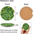 thumbnail image 3 of Car Coaster 2 Pack, St. Patrick's Day Clover Absorbent Ceramic Cup Holder Coaster with Fingertip Grip for Car Van Wheels Boats Trucks Home Decor, 3 of 6