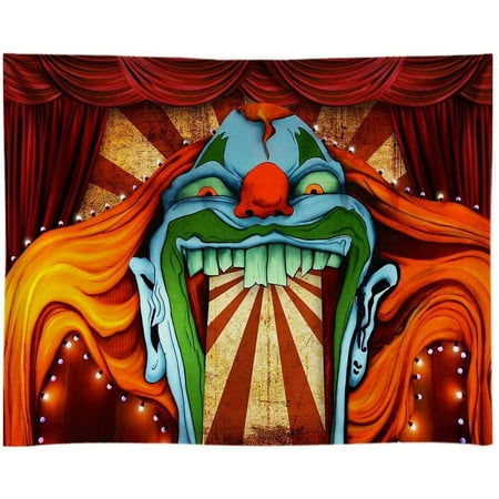 Image of 10x8ft Durable Fabric Horror Circus Theme Halloween Photography Backdrop No Wrinkles Giant Evil Clown