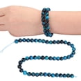 thumbnail image 3 of Cuentas redondas de ojo de tigre azul de piedra natural, accesorios para hacer pulseras de joyería DIY, 48 Uds. De cuentas de 8mm, 3 of 12