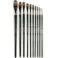 thumbnail image 3 of Creative Mark Hamburg Premiere Professional Oil Painting Brushes - Filbert #18 Oil Paint Brush - Handmade in Germany, Natural & Synthetic Hair Blend, Long Triple-Lacquered Birch Handle, 3 of 7