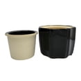 thumbnail image 3 of Octagon Self Watering Glazed Ceramic Pot - Black - 5 1/4 x 4 1/4", 3 of 3