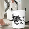 thumbnail image 5 of Sikiie Family Of Sea Turtles Print Round Dirty Clothes Basket, Waterproof Standing Foldable Storage Basket, for Laundry Room, Bedroom, Bathroom Storage-Small, 5 of 6