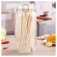 thumbnail image 2 of Transparent  Glass Snap Storage Jar Household Kitchen Sealed Jar Grain Storage Box Tea Tin Multi-purpose Containe, 2 of 3