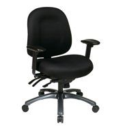 Office Star Products Multi-Function Mid Back Chair with Seat Slider and ...