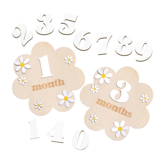 Milaget Baby Monthly Milestone Cards Sign Gift Keepsake Memories Unique Double Sided White