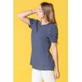 thumbnail image 2 of Eloges Women's Stripe Short Puff-Sleeve Tunic, 2 of 8