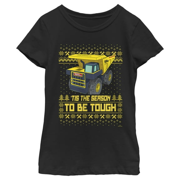 Girl's Tonka Tonka Tough  Graphic Tee Black Small