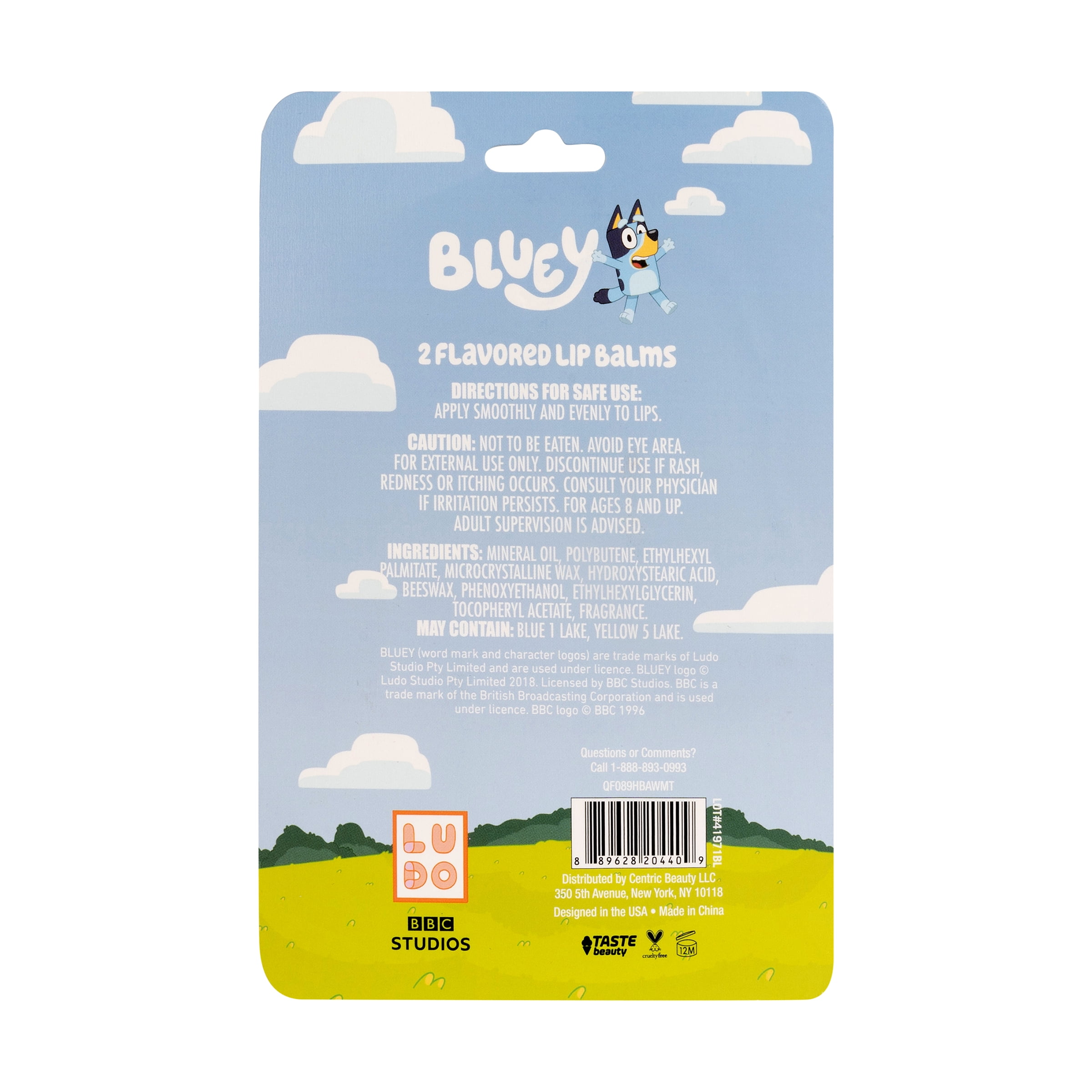 Bluey 2 Pack Molded Lip Balm