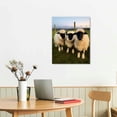 thumbnail image 2 of Nawypu Three Valais Black-nose Sheep Canvas Prints Poster Wall Art For Home Office Decorations, 2 of 4