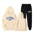 thumbnail image 4 of California Hoodie and Sweatpants Set for Women Fall Winter Hooded Sweatshirt and Jogger 2 Piece Set Women's Tracksuit, 4 of 5