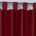 thumbnail image 2 of Kotton Culture Tab Top Curtains Room Darkening 100% Blackout Thermal Insulated Window Treatment Panels for Bedroom, Living Room, Home, Office (1 Panel, 70x63, Burgundy), 2 of 7