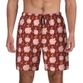 thumbnail image 2 of Goofa Cute Pig with Coins Printed Men's Swim Trunks Board Shorts Quick Dry Mens Swimming Trunks with Compression Liner,Breathable Fit Hawaii Beach Shorts-3X-Large, 2 of 9