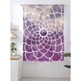 thumbnail image 2 of Sheer Curtains 72 Inches Long, Purple Flowers Semi Sheer Curtains Light Filtering Window Treatment, Watercolor Ombre Abstract Floral Geometric Privacy Voile Drapes for Living Room Bedroom 52x72 Inch, 2 of 7