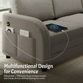 thumbnail image 3 of LLappuil Sectional Sofa, 85" Sectional Couch with Pull Out Sofa Bed King Size, 5 Seat Sofa Convertible Sofa Bed for Living Room Light Gray, 3 of 10