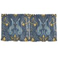 thumbnail image 7 of Yayeee Kitchen Curtains Tier Set of 2 Light Filtering 57"x24" Over Sink Window Panels, Yellow Forest Pattern, 7 of 7