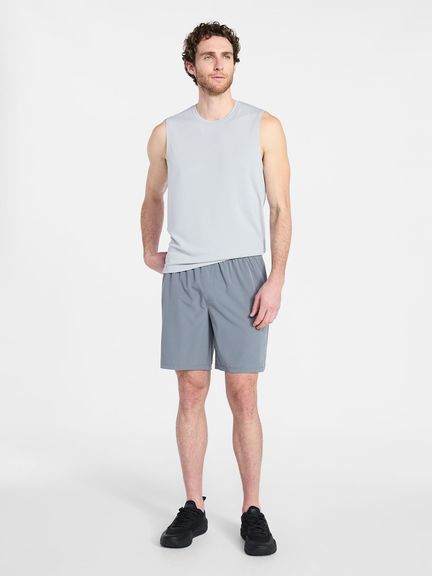 Athletic Works Men's and Big Men's Woven Running Shorts, 8" Inseams, Sizes XS-5XB