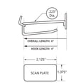 thumbnail image 2 of Azar Displays 700014 4" Metal Wire Scan Hook: 0.225" Diameter, 50-Pack, 2 of 2