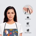 thumbnail image 6 of Fuzoiu Cartoon Space Print Waterproof Apron, Kitchen Apron for Women Men Chef, Apron for Christmas Dinner Party Cooking Baking Crafting House Cleaning Kitchen, 6 of 7