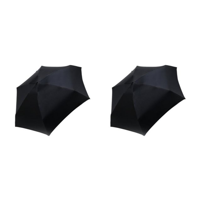 ZheElen Versatile And Compact Multi-function Umbrellas For Any Weather Condition black 2Set