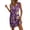 Purple, variant on Womens Summer Short Dresses Plus Size Floral Printed V-Neck Sleeveless Casual Summer A-Line Loose Dress with Pockets