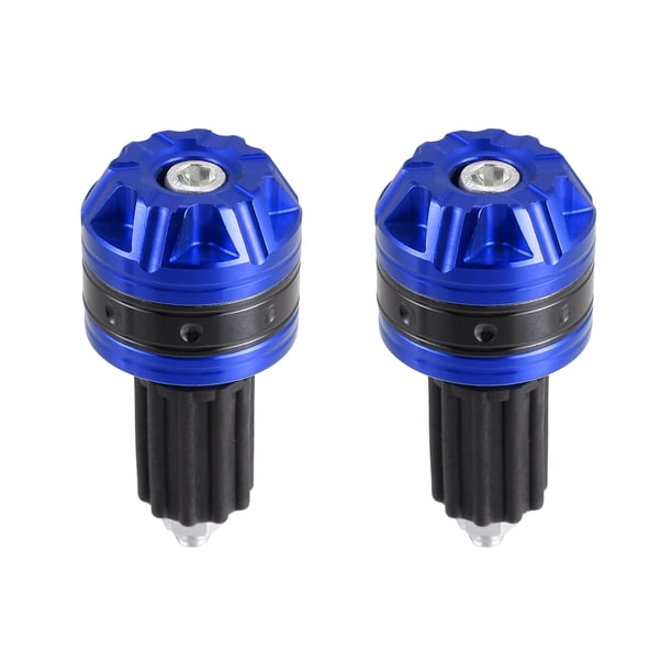 1 Par 18mm Manillar Extremo Tapas Tapón Barra Extremo para Motocicleta Azul