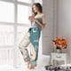 thumbnail image 5 of Fotbe Celestial Cat And Flowers Pantalones de Pijama para Mujer, Pantalones de Dormir, Pantalones Pj con Cordón y Bolsillos-Small, 5 of 6