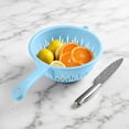 thumbnail image 4 of Strainer Colander with Long Handle BPA Free Food Safe Pasta Noodle Spaghetti Vegetable Washer Large Kitchen Drainer Dishwasher Safe Durable Compact Design for Easy Storage Home Use, 4 of 4