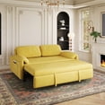 thumbnail image 3 of Miekor Furniture Dual-Purpose Velvet Sofa Bed: Elegant Yellow Sofa Transforms into a Retractable Bed for Your Living Room MK1173, 3 of 12