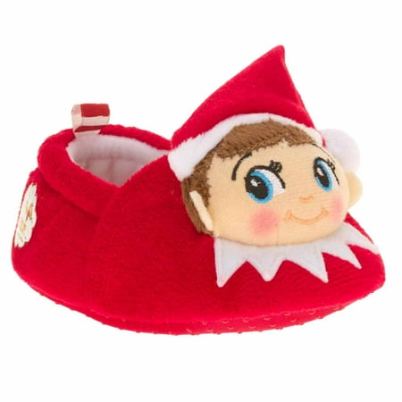 Infant Boys & Girls Plush Red Elf on the Shelf Slippers Baby Shoes