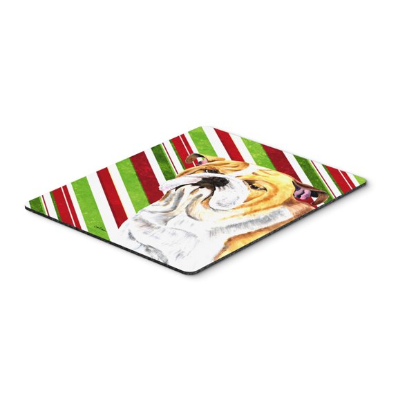 Carolines Treasures SC9334MP "Bulldog English Candy Cane Holiday Christmas Mouse Pad Hot Pad or Trivet" Large multicolor