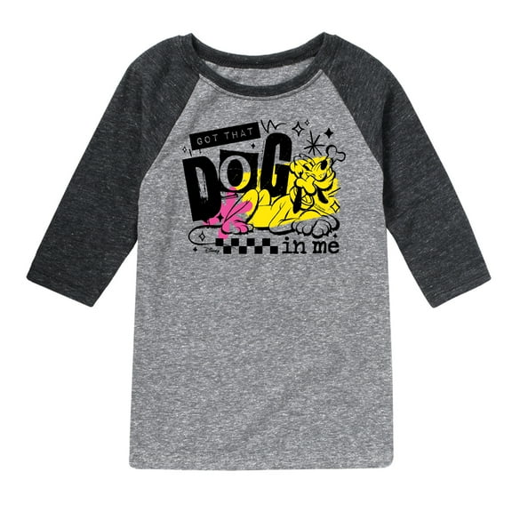 Disney - Got That Dog In Me - Toddler & Youth Raglan Graphic T-Shirt