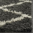 thumbnail image 4 of SAFAVIEH Dallas Logan Geometric Shag Runner Rug, Dark Grey/Ivory, 2'3" x 10', 4 of 7