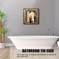 thumbnail image 3 of Nice Butt House Vintage Metal Tin Sign Bathroom Wall Decor Iron Painting Sign for Bathroom Home Bar Coffee Animal Sign Toilet Posters Rustic Wall Art Housewarming Gift 12x12 Inches, 3 of 6