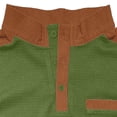 thumbnail image 4 of Men's Solid Color Long-Sleeved Stand-Up Collar Button-Up with Fake Pocket Patchwork Jacket, Classic Soft Fabric with Zipper Pocket for Outdoor Work Sports, 4 of 8