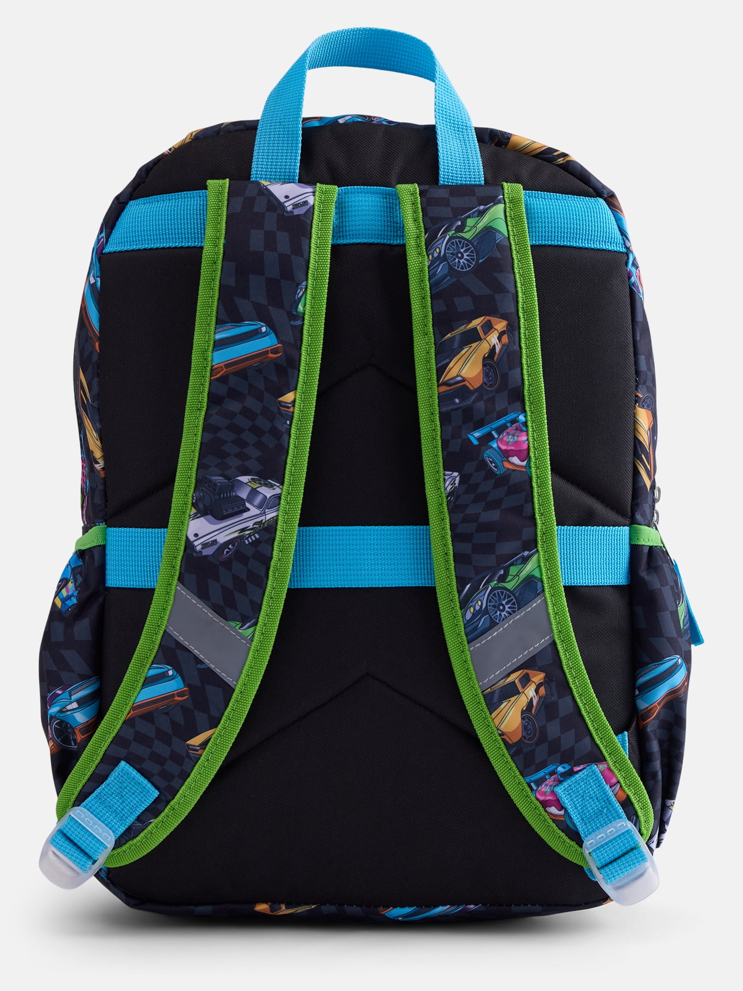 Hot Wheels Kids' 17" Race Team Print Laptop Backpack, Black
