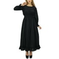 thumbnail image 4 of Bimba Women's Cotton Smocked Waist Long Casual Maxi Dress, 4 of 7