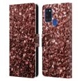 thumbnail image 1 of Head Case Designs Officially Licensed PLdesign Glitter Sparkles Marsala Brown Leather Book Wallet Case Cover Compatible with Samsung Galaxy A21s (2020), 1 of 6