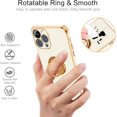 thumbnail image 3 of iPhone 12 Pro Max Case, 12 Pro Max Case, Slim Fit Soft 360° Ring Holder Kickstand Magnetic Car Mount Supported Shockproof Protective Phone Cover for iPhone 12 Pro Max 6.7 Inch, White/Golden, 3 of 18