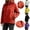Red, variant on Womens Jackets Hooded Long Sleeve Windbreaker Sports Jacket Zip Athletic Rain Jackets with Large Zipper Pockets
