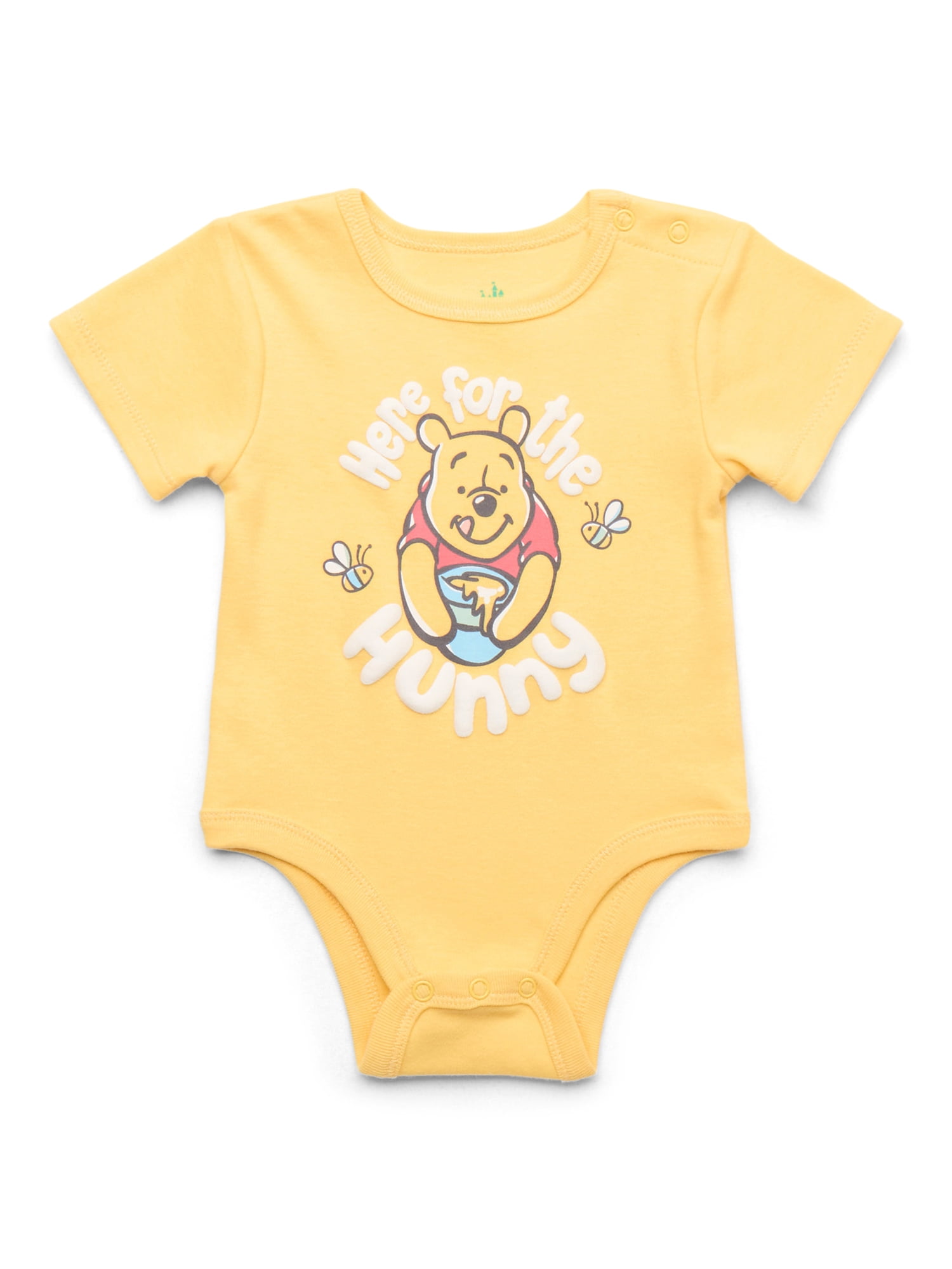 Disney Winnie the Pooh Baby Bodysuits, 2-Pack, Sizes 0/3 Months-24 Months