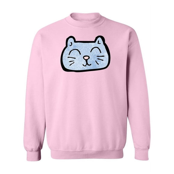 Cute Cat Face . Sweatshirt Women -Image by Shutterstock, Female x-Large