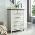 thumbnail image 4 of Modern 6-Drawer Farmhouse Dresser - Anti-Tip Chest of Drawers for Living Room Closet Storage, Beige, 4 of 19