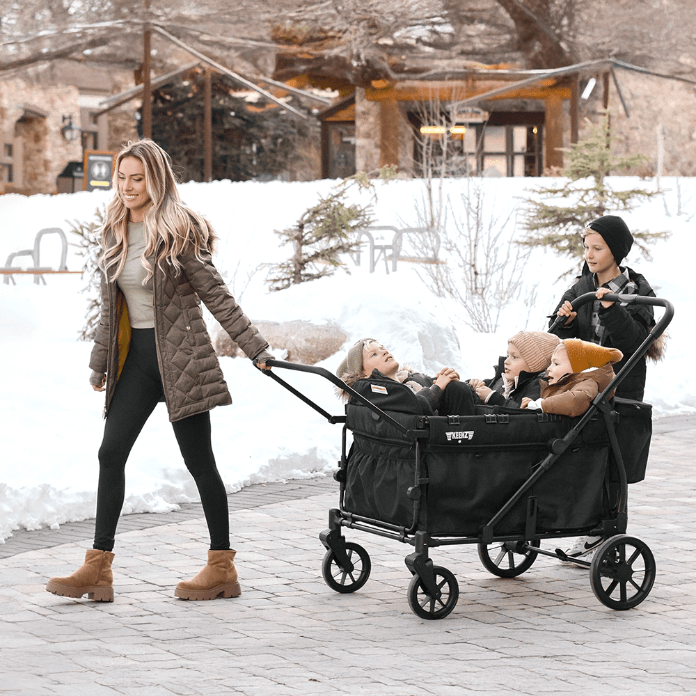 Keenz VIVA 4-Passenger Stroller Wagon – Big Adventures, Made Compact | Black
