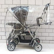 AOMPMSDX Baby Care Pushchair Rain Cover for Baby Pram Wind Rain Weather Shield Protector Daily Essentials White One Size