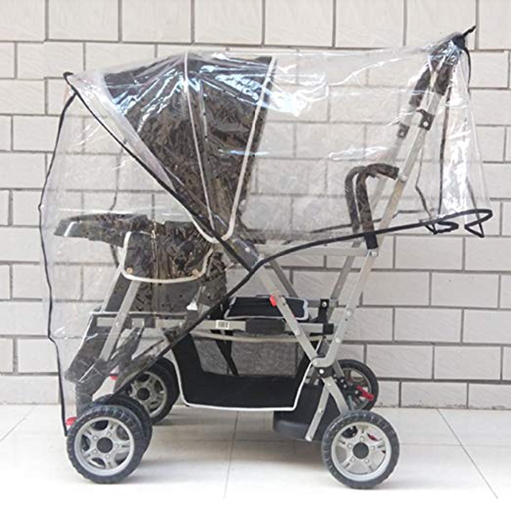 AOMPMSDX Baby Care Pushchair Rain Cover for Baby Pram Wind Rain Weather Shield Protector Daily Essentials White One Size